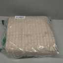 EMME Fleece Blanket, 3D Jacquard Throw Blanket for Couch and Bed, Soft Cozy and Fluffy Blankets Lightweight Luxury Flannel with Geometric Grid Design (Beige, 50'' x 60'')