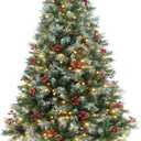 Prelit Christmas Tree with Lights 6ft - Premium Artificial Christmas Tree, with 874 Branch Tips and 250 Warm Lightsm, Support Automatique, Easy Assembly,Perfect Choice for Xmas Decorations (Green)