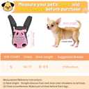 Inspack Dog Backpack Carrier/Cat Carrier, Adjustable Pet Front Carriers Travel Bag for Puppy Medium Dogs, Legs Out, Soft Ventilated Doggie Chest Carry Backpacks for Hiking/Camping, 2.5-4 lbs, Pink