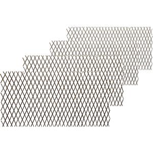 Natural Lattice Willow Trellis Fence for Climbing Plants,Expandable Garden Fence Wall Panel, Outdoor Decorative Wood Fence (4 Pieces)