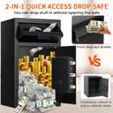 6.0 CU FT Extra Large Drop Safe for Business, Anti-Theft Money Drop Slot Safes with Digital Keypad and Spare Keys, Heavy Duty Depository Safe for Home Office Retail Store Business Mail Church