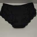 High Waisted Underwear for Women Lace Briefs Curvy Silky French Cut Panties Multipack (2X, 6pcs-black*6)