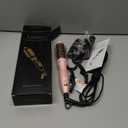 Thermal Brush, MINI & TINY 1 Inch Ionic Curling Brush for Blowout Look, Tourmaline Ceramic Ionic Curling Iron Brush for Short to Medium Hair, Adjustable Temperature, Dual Voltage, COMPACT-SIZE (Pink)