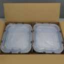 M MCIRCO [80 oz & 36 oz Extra Large Glass Food Storage/Baking Containers Set with Lids, 2 Pack 80 oz(10 cup)&2 Pack 36 oz (4.5 cup) Airtight Glass Container, Microwave, Oven, Freezer and Dishwasher (gray)