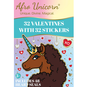 Afro Unicorn® Valentine's Stickers 32 ct, 5 Pack