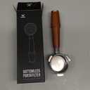 KNODOS 54mm Bottomless Portafilter Breville Compatible Rosewood Handle & Naked 18-21 Gram Filter Basket Included Fits Barista Express, Pro, Touch, Bambino Plus, Infuser, Duo Temp Pro Impress