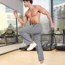 MAGNIVIT Men's Sweatpants Quick Dry Stretch Gym Joggers with Zipper Pockets (Gray, XXL)
