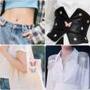 7pcs Butterfly Waist Tighteners for Women, Pants Waistband Button Pins Buckle No Sew No Tools Adjustable Clips Knots Supplies for Loose Jeans Skirts Dress