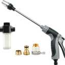 Heavy Duty Garden Hose Nozzle, 15X More Powerful Than a Garden Hose, 360° Rotating Nozzle with 3 Spray Modes, for Patio, Car, Outdoor Cleaning
