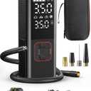 Tire Inflator Portable Air Compressor 20000mAh & 4X Faster Cordless Tire Pump for Car, Bicycle, Motorcycle, Ball, with Tire Pressure Gauge and Storage Bag (New Upgraded) (Small)