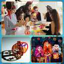 24 Pcs Halloween Wooden Crafts Kits Pumpkin DIY Unfinished Pumpkin Pieces 3D Coloring Blank Wood Cutouts Freestanding for Table Decorations Classroom Arts Party(7.87" X 6.69",Whimsical)