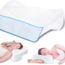 SAHEYER Side Sleeper Pillow with Arm Hole, Upgraded Shoulder Relief System Pillow for Neck Pain, Multi-Angle Memory Foam Pillow for Adults Side, Back and Stomach Sleeper Pressure-Free Sleep(White)