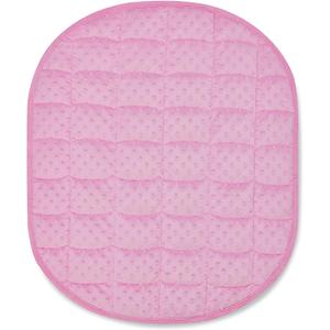 TONGDADA Weighted Lap Blanket 7lbs for Adult,Perfect for Relaxation, Lounging, Napping, Sleeping & Travel,Luxury Minky Weighted Body Blanket,Weighted Throw Blanket-Pink Minky Dot, 29" x 24"