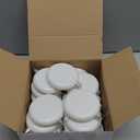 Zubebe 24 Pcs 4 Inch Christmas Blank White Ball Ornaments Plastic White Matte Flat Discs Christmas Tree Ornaments Xmas Hanging Ornament Decorations for DIY Crafts Painting Drawing