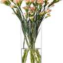 RosPynn Flower Vase Acrylic Cylinder,9.84" Tall Clear Vase for Centerpieces,Wedding Decorative,Home Décor, Non Breakable Plastic, 3.94"X9.84" Tall Round - Clear