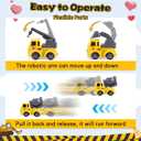 Valentines Day Gifts for Kids Classroom, 24 Pack Valentines Gfit Cards with Construction Vehicles Toys for Kids Ages 3-12 School, Funny Valentine Exchange Gift for Boys Girls Toddler Party Favors