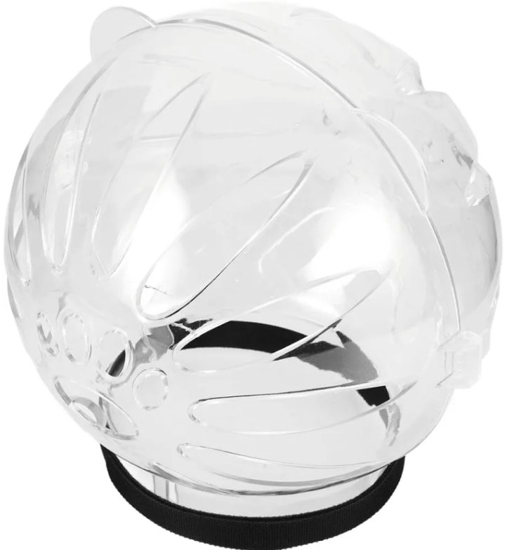 POPETPOP Cat Helmet Clear Protective Head Hood for Cats After Surgery 6.29X6.29X6.29In Breathable Cat Muzzle to Prevent Biting and Licking