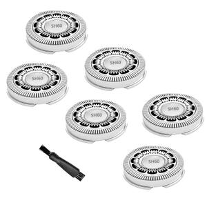 SH60 Shaving Replacement Heads Compatible with Philips Norelco 6000 Replacement Blades,Upgraded Blades for Norelco 6000 Replacement Heads for Philips Series 6000 S6880 Etc Modesl,With Cleaning Brush