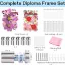 Aneco Graduation Diploma Frame 16x20 Inches Self Adhesive Acrylic Certificate Frame with Dried Pressed Flowers No Drill Clear Wall Photo Frames for Degree Poster Poster Artworks DIY Craft