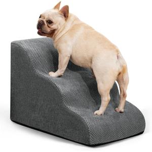 Aodisman Dog Ramp and Stairs for Small Dogs & Cats,3-Step Pet Stairs for Couch Sofa and Chair,Indoor Anti-Slip Dog Stairs for Old Cats and Puppy