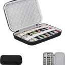 8 Slots pen case/boxesNylon cloth Pencil Tray Case Organizer, Fashion Design,Handmade Display Zippered Pouch for Rollerball Pen-Retro