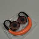 VAGAU Portable Cooling Neck Fan, Rechargeable USB With Colorful LED Lights, 360 Rotation, Wearable Air Conditioner for Office Travel Sport, 3 Adjustable Speeds (Orange)