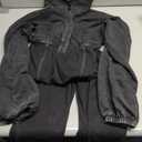 Voghtic Women's Sexy v Neck Bodycon Jumpsuit Distressed Long Sleeve Full Length Leggings Stretch One Piece Outfits (Large, Black)