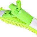 4Pcs Soft Flat Mop Refill Pads, High Absorption Cloth for Multi-Surface Floor Cleaning, 15.35-inch Board Compatible, Green