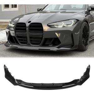 Glossy Black Front Bumper Lip Compatible with BMW G80 M3 G82 G83 M4 2021-2025, Front Splitter Protector Body Kit