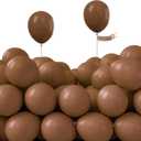 PartyWoo Brown Balloons 100pcs 5 Inch Small Mini Boho Neutral Coffee Tan Fall Latex Balloons for Wedding Baby Shower Gender Reveal Graduation Safari Woodland Birthday Fall Party Decorations Brown-F09