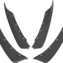ECOTRIC Mud Flap Splash Guards Compatible with 2005-2013 Chevy Chevrolet Corvette C6 Replacement for 19170234 Complete Set Black Molded Mudguards Front Rear Kit Driver & Passenger Side 4 Pcs