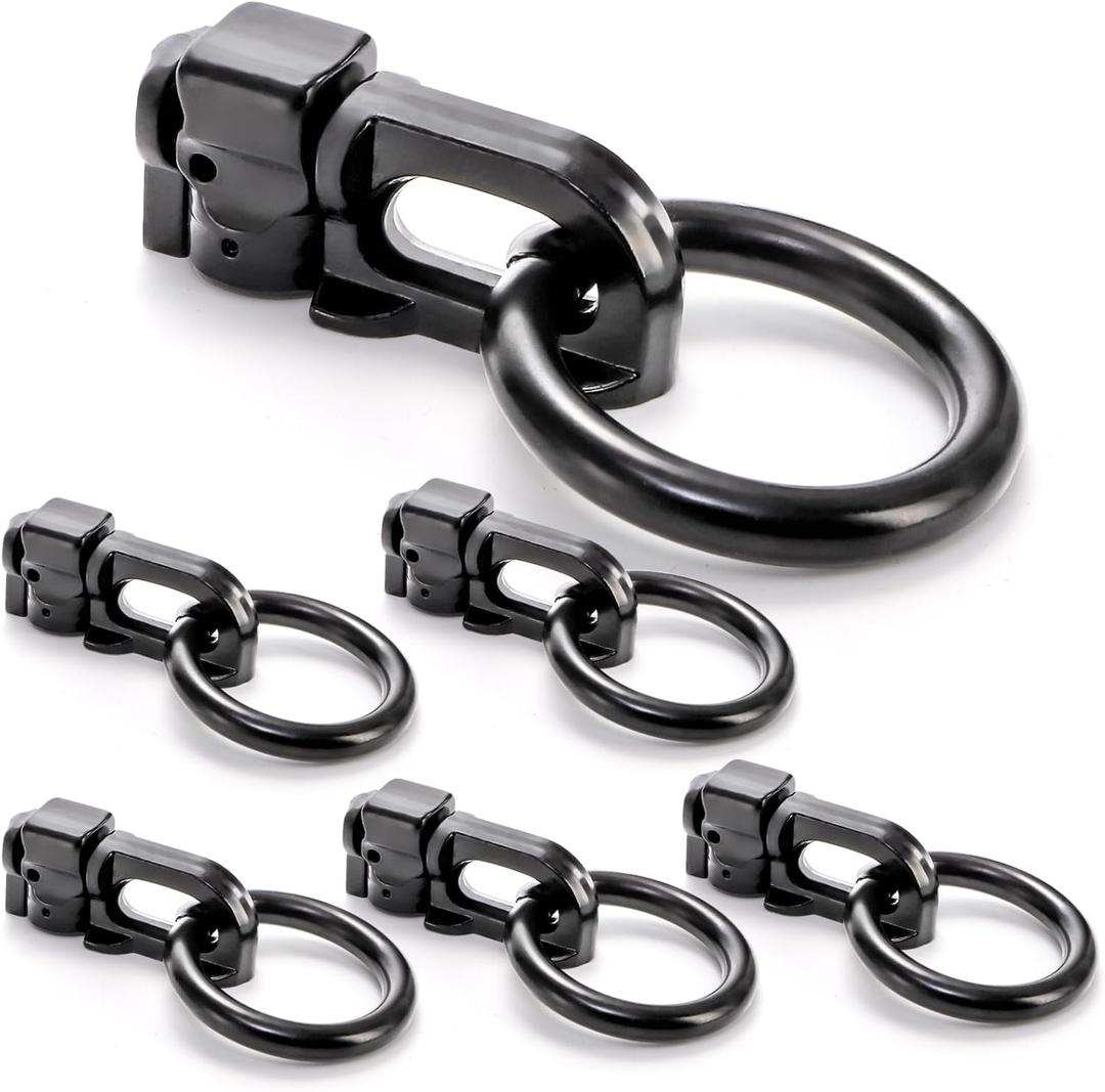 Lawei 6 Pack L-Track Double Stud Tie Down Fitting with O Ring, Use with L Track Rails for Truck, Van, Trailer Cargo Control, Trailer to Create Instant Tie-Down Anchor Points, Bearing Load 5000Lbs Lawei 6 Pack L-Track Double Stud Tie Down Fitting with O Ring, Use with L Track Rails for Truck, Van, Trailer Cargo Control, Trailer to Create Instant Tie-Down Anchor Points, Bearing Load 5000Lbs