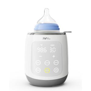 HEYVALUE Bottle Warmer, Baby Bottle Warmer 10-in-1 Fast Baby Food Heater&Thaw BPA-Free Milk Warmer with IMD LED Display Accurate Temperature Control for Breastmilk or Formula for Bottles (gray)