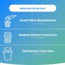 Reli. 6-10 Gallon Trash Bags | 300 Bags | Clear | Bathroom | Strong | Garbage