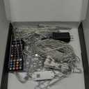 12FT Outdoor Christmas Decorations, Smart RGB Color Changing Christmas Hanging Waterfall String Lights, APP Remote Control, DIY Multi-Color Lightshow, Music Sync, Outside Xmas Lights Decor