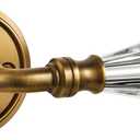 2 Pack Antique Brass Glass Door Lever Privacy Crystal Door Levers Door Lever Interior Door Handle for Bedroom and Bathroom,Zinc Alloy