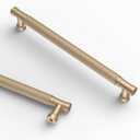Asidrama 10 Pack 7.5 Inch(192mm) Champagne Gold Cabinet Pulls Knurled Kitchen Cabinet Handles, Cabinet Pulls Kitchen Cabinet Hardware for Cupboard Drawer Pulls