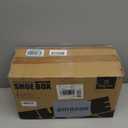 SEE SPRING X-Large Shoe Storage Box Fit Size 11, Clear Plastic Stackable Shoe Organizer for Closet, Space Saving Sneaker Shoe Rack Containers Bins Holders for Entryway, Under Bed, 12 Pack Black