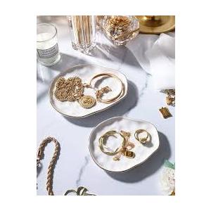 AISBUGUR Jewelry Dish Set of 2, Large Jewelry Tray for More Jewelry Ring Dish Jewelry Bowl with Beautiful Package and Greeting Card Perfect for Birthday Gifts for Women AISBUGUR Jewelry Dish Set of 2, Large Jewelry Tray for More Jewelry Ring Dish Jewelry Bowl with Beautiful Package and Greeting Card Perfect for Birthday Gifts for Women