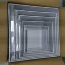 6 PCS Buffet Risers, Large Food Risers for Buffet Table, Display Stand Shelf for Party, Catering, Jewelry & Collectibles, White Acrylic Nesting Boxes for Food Display (10" 9" 8" 7" 6" 5")