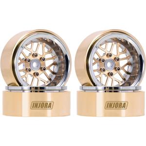 INJORA ModuWheel 1.3 Negative Offset Brass & Aluminum Beadlock Wheels Rim for 1/18 1/24 RC Crawlers TRX4M SCX24 Upgrade
