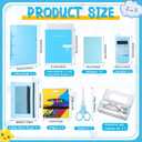 128 Pcs Middle High School Supply Kit for Student Girl Back to School Supplies Bundle Essential Stationery Stuff Set Include Calculator Notebooks Compass Folder Pen Stapler and More (Blue)