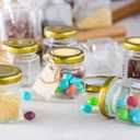 1.5 oz Clear Hexagon Jars,Small Glass Honey Jars With Lids(golden),Mason Jars For Herbs,Foods,Jams, Liquid,Party Favor,Mini Spice Jars For Storage 30 Pack