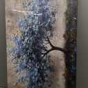 MHARTK66 Canvas Wall Art For Living Room Farmhouse Wall Decor For Bedroom Office Decorations Gray Wall Paintings Blue Tree Landscape Pictures Artwork Ready to Hang for Home Decor art 40"X20"