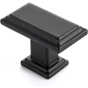 Ravinte Cabinet Knobs Rectangular Kitchen Drawer Knobs for Cabinets and Dresser (Matte Black, 30 Pack)