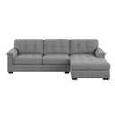 LAKEVIEW MADISON Living Room Set Love Seat Grey 30"H x 6'L x 3'D / And Storage Ottoman Grey 20"H x 54"L x 27"D