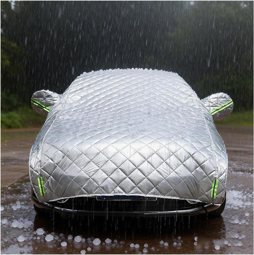 Hail Protector Car Cover Padded Blanket for SUV Jeep-Length (181 to 200 Inch) Padded Blanket Anti-Hail Car Covers 5-Layer Heavy