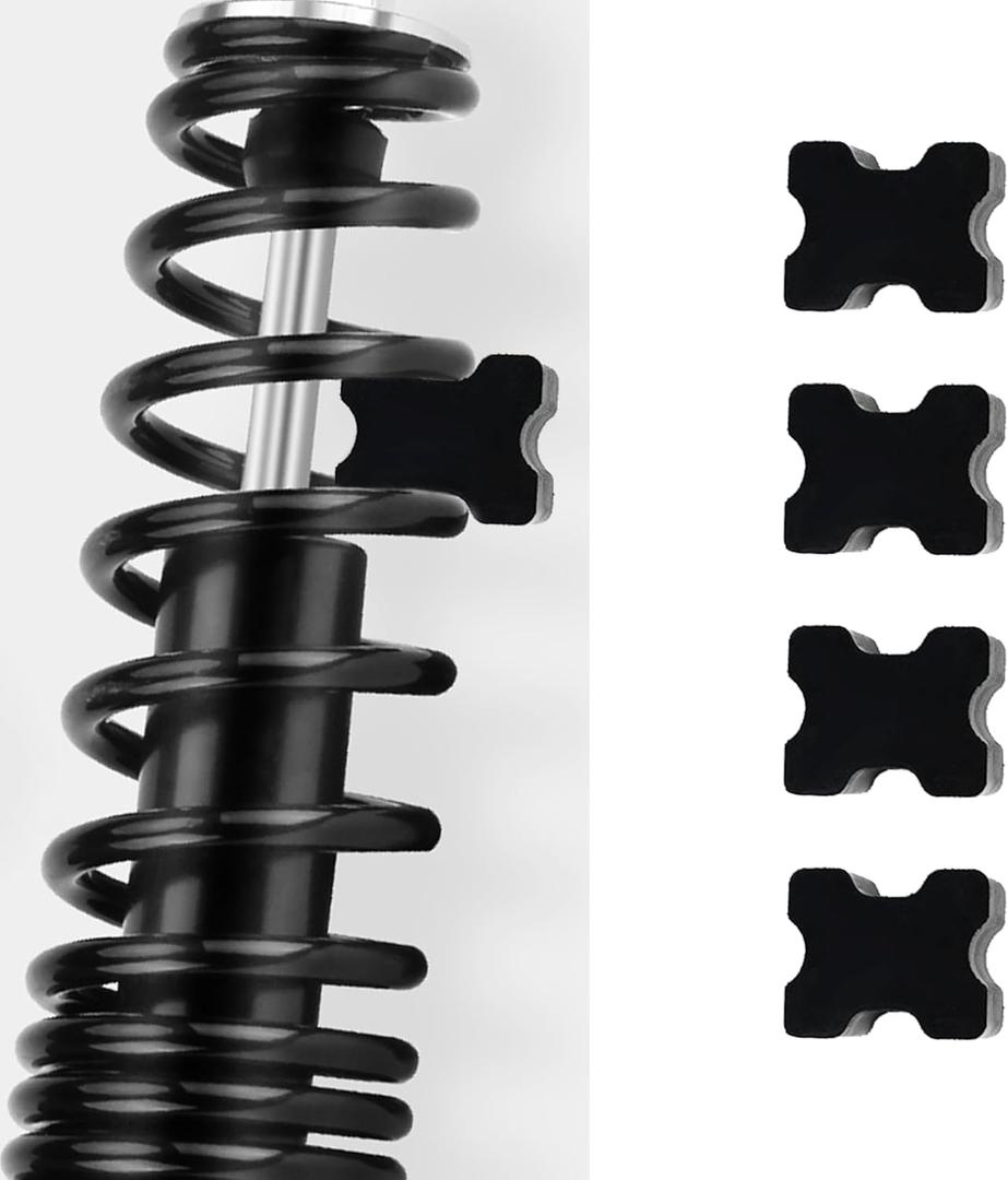 Tioollev 4PCS Coil Spring Spacer Kit,Heavy Duty Rubber Lift Blocks for Enhancing 1" to 1.5" Spacing Spring Rate,Universal Rubber Lift Blocks Car Accessories for Most Cars Trucks SUVs (4PCS)