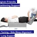 Bed Wedge Pillow for Sleeping & Post Surgery Recovery - Waterproof Positioning Wedge Pillows for Back,Hip & Leg Pain Relief, bed sore Support,Ideal for Side Sleepers,Seniors &Bedridden Patients 23.6", 23.62x9.84x7.87inches