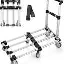 KEDSUM 500LB Heavy Duty Foldable Push Cart Dolly with 6 Wheels